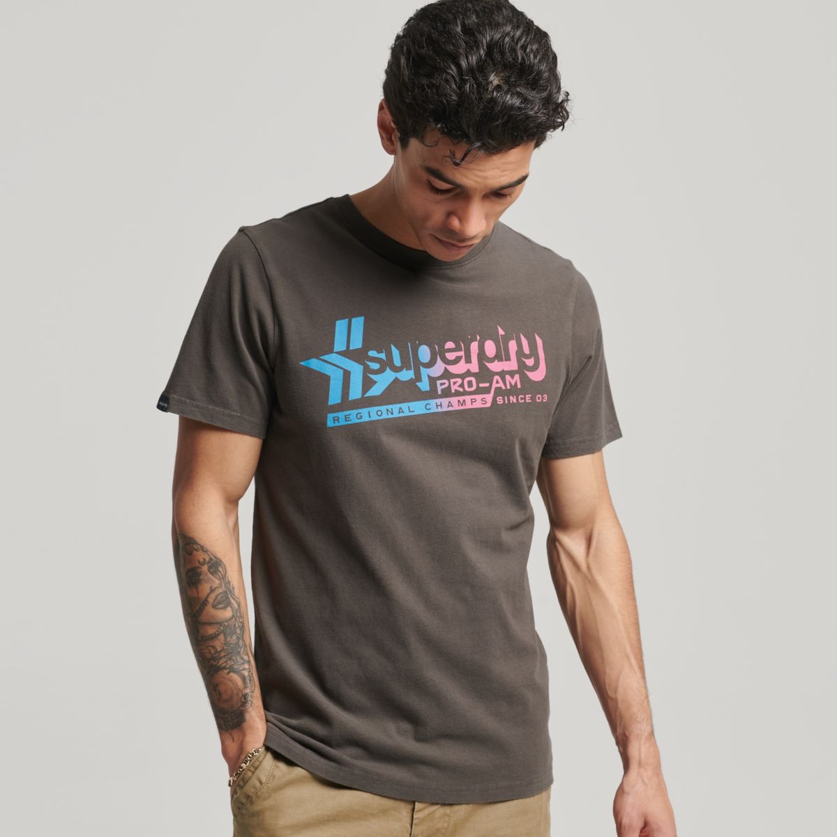 SUPERDRY - Polera Hombre Estampado Logo Superdry
