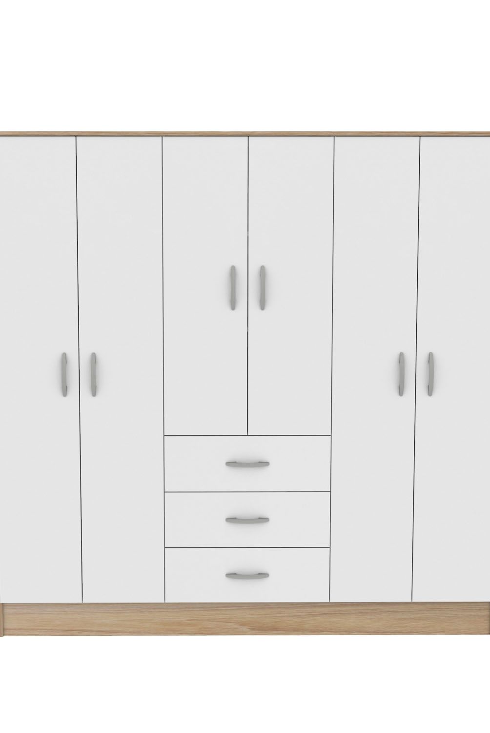 CIC - Clóset Maipo 6 Puertas 3 Cajones 180 cm Cic
