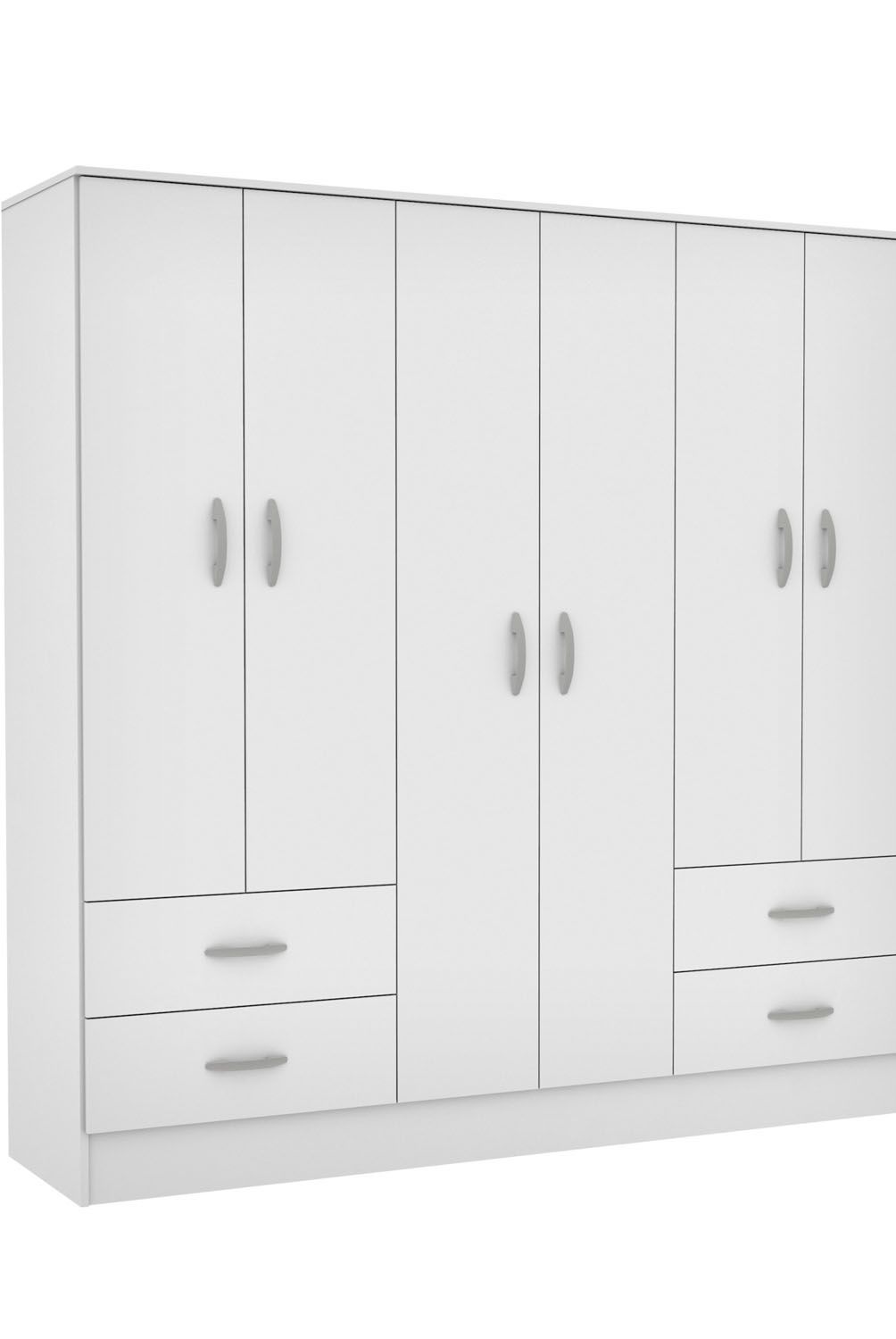 CIC - Clóset Maipo 6 Puertas 4 Cajones 180 Cm Cic