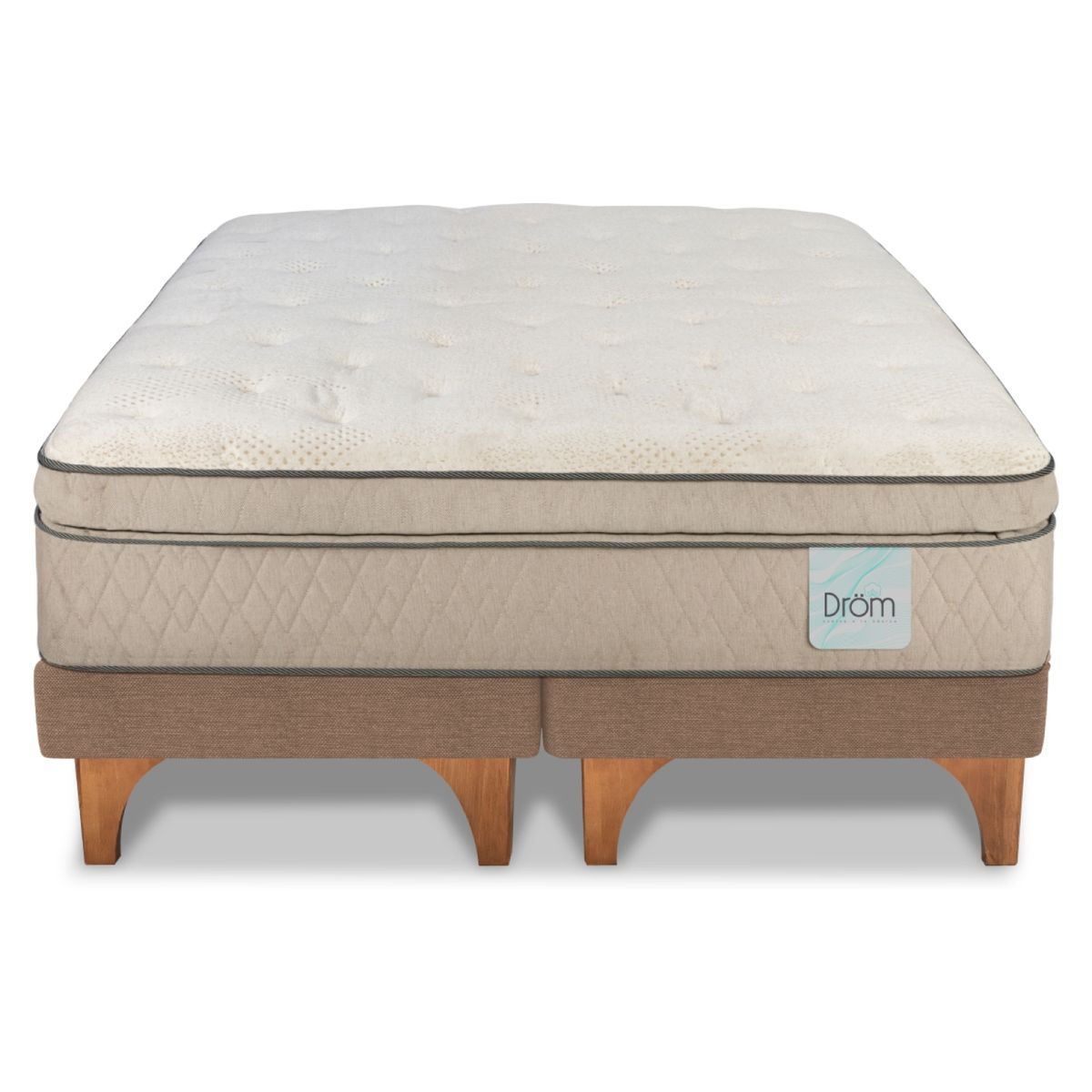 DROM - Cama Europea Linne New Super King X 2.00Mt Base Dividida Drom