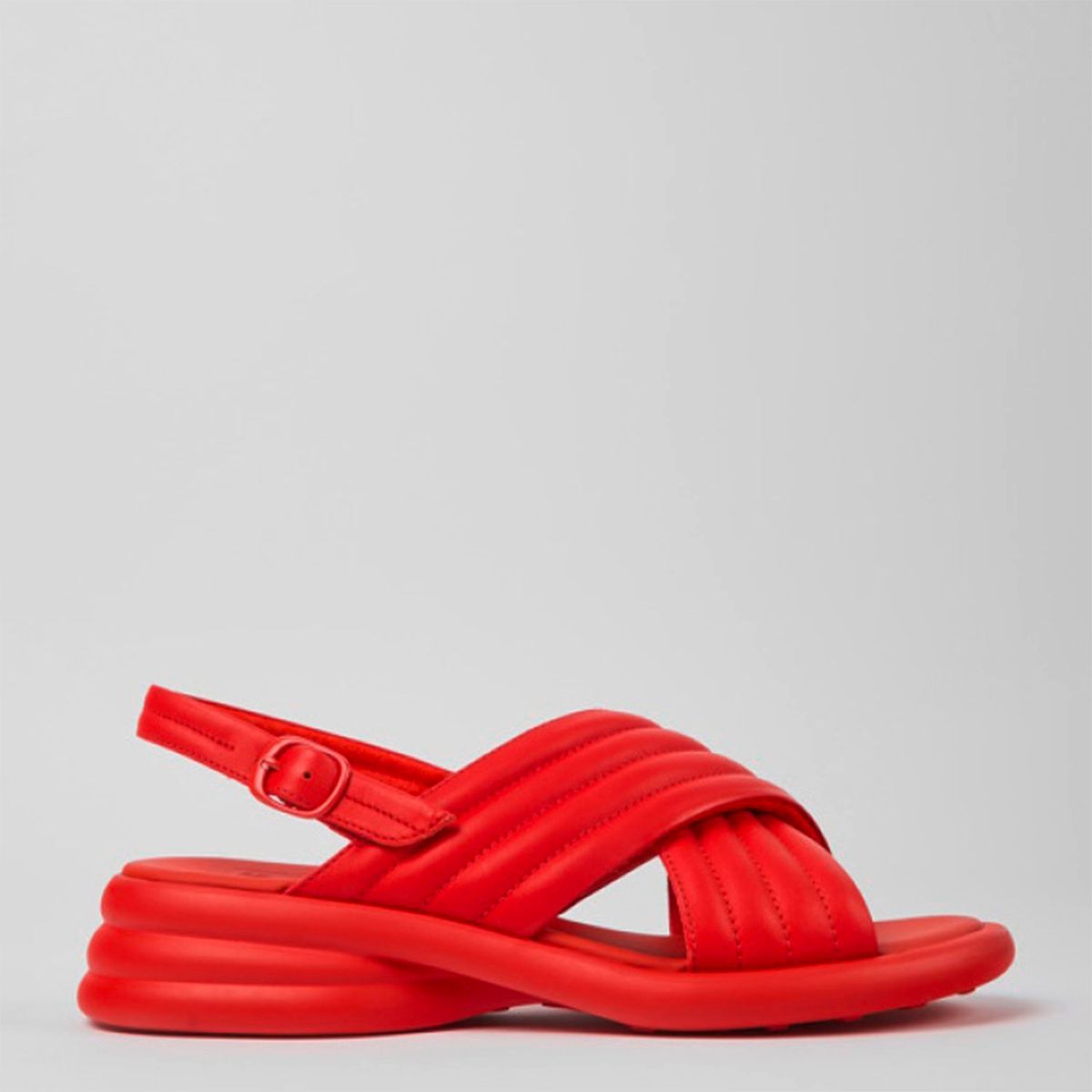 CAMPER - Sandalia Mujer Cuero Rojo Camper