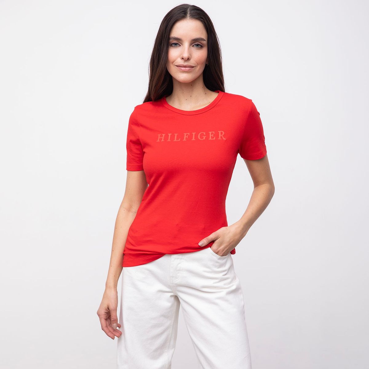 TOMMY HILFIGER - Polera Manga Corta Mujer Tommy Hilfiger