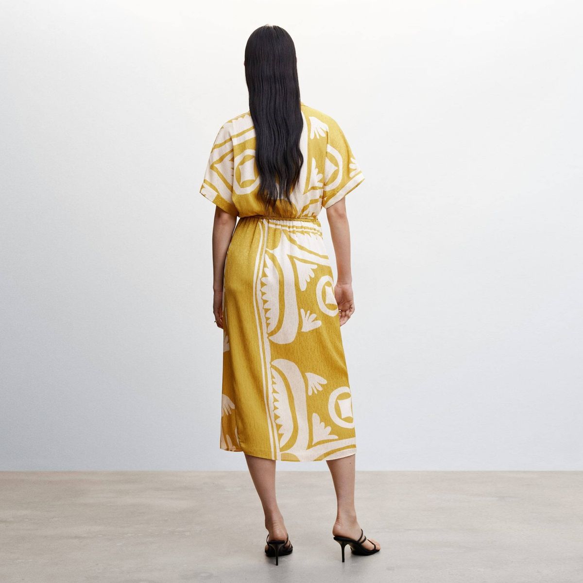 MANGO - Vestido Camisero Estampado Mujer Mango