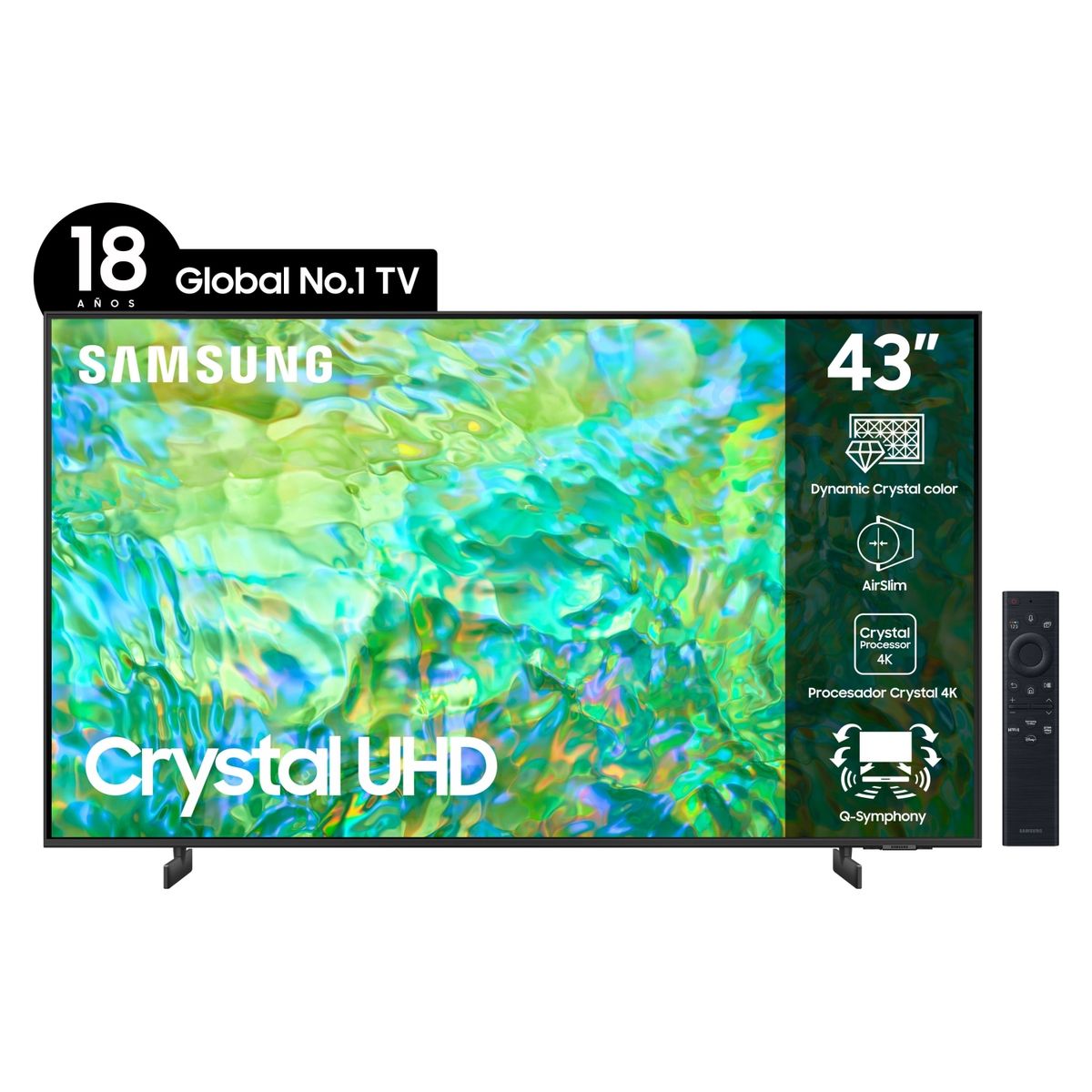SAMSUNG - LED Smart TV 43" UN43CU8000GXZS 4K Ultra HD Tizen Samsung