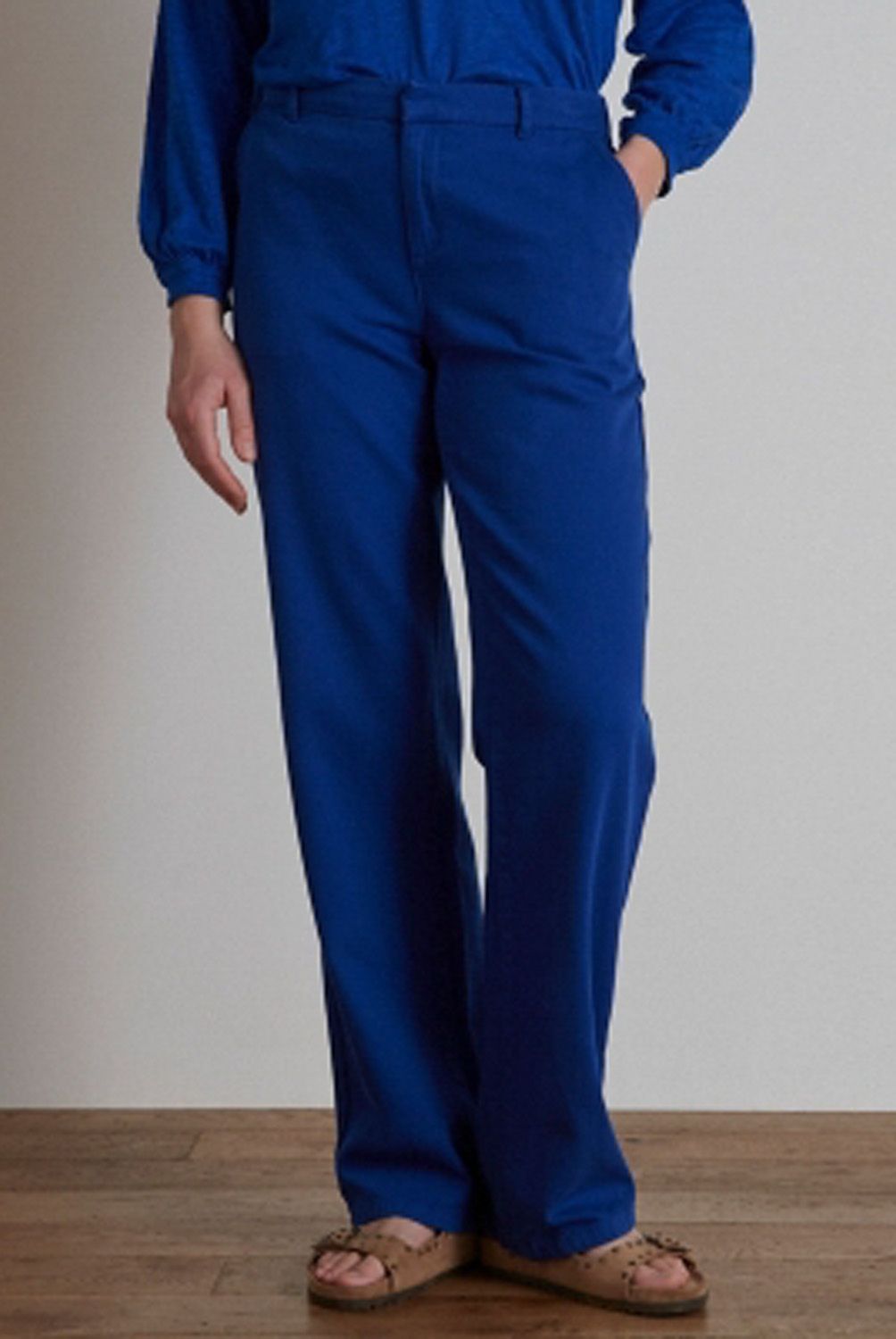 MAISON 123 - Pantalón Wide Leg Algodón Mujer 123