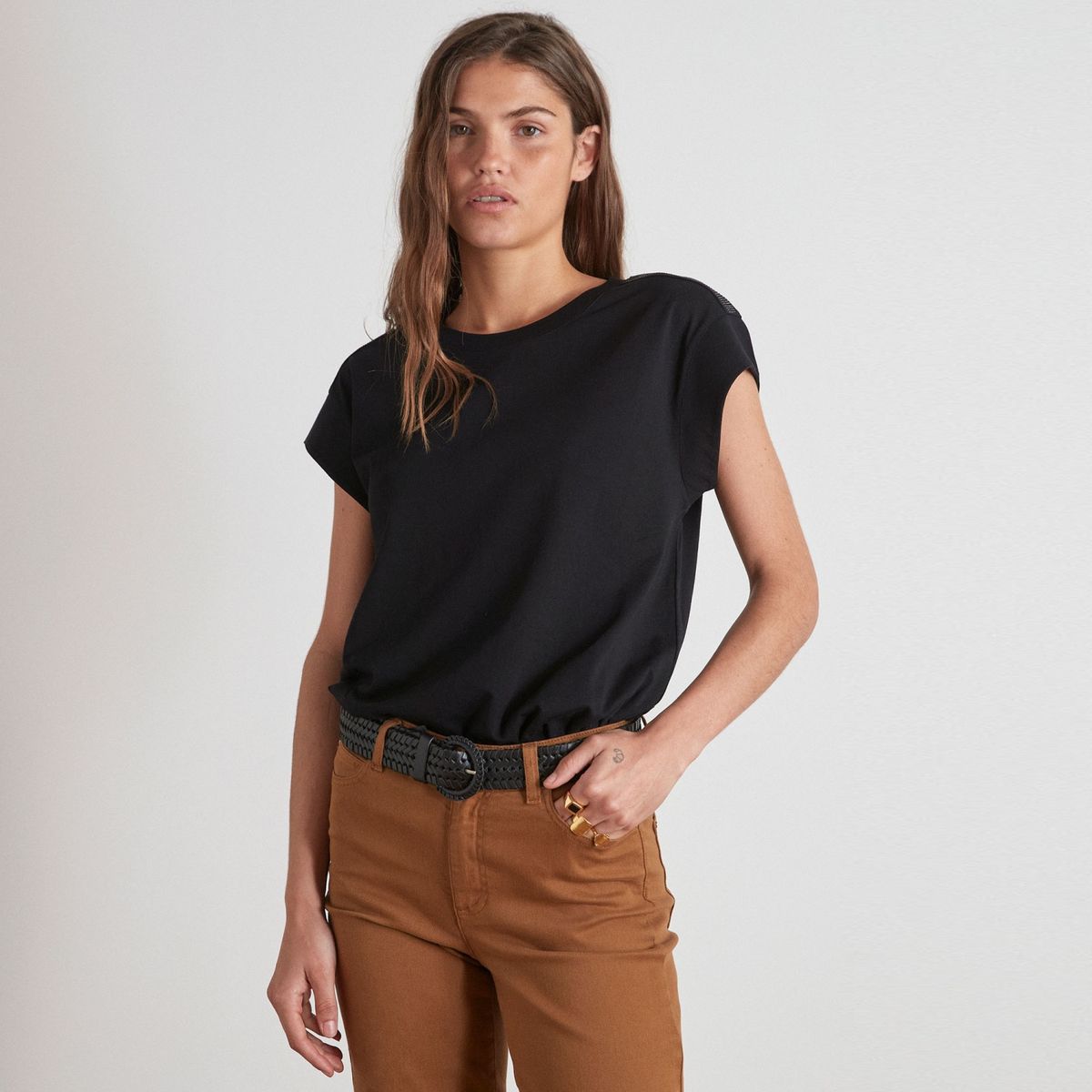 MAISON 123 - Polera Manga Corta Algodón Mujer 123