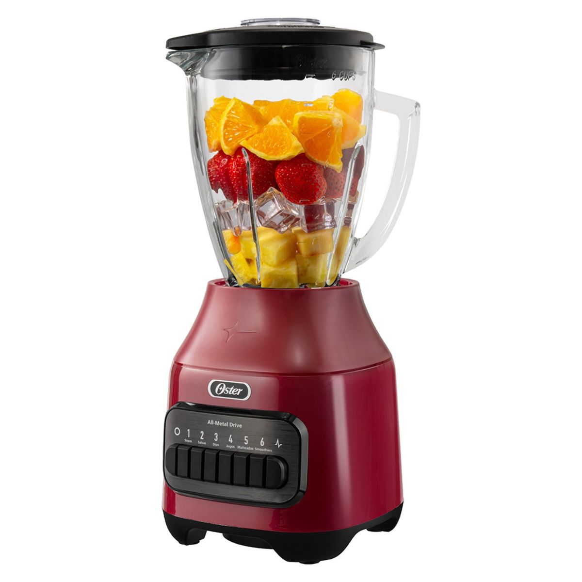 OSTER - Licuadora Roja Con Teclas Oster