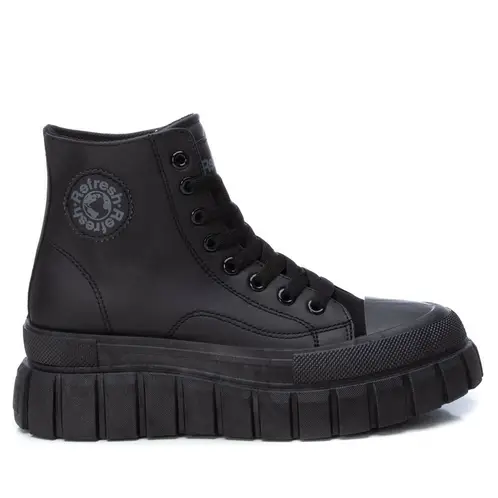 XTI - Zapatilla Urbana Alto Mujer Negro