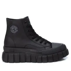 XTI - Zapatilla Urbana Alto Mujer Negro