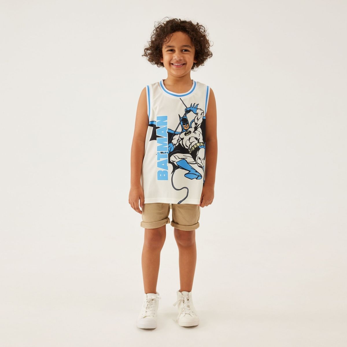 COTTON ON - Polera Sin Mangas Basketball Superman Niño Cotton On