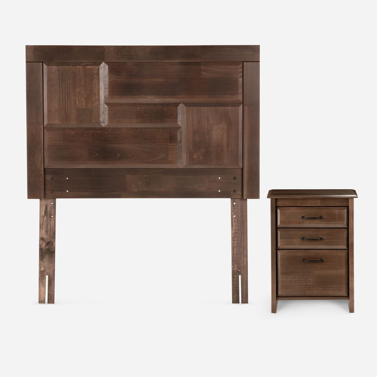 ROSEN - Cama Europea Autonomy 1.5 Plazas + Respaldo + 1 Velador Rosen