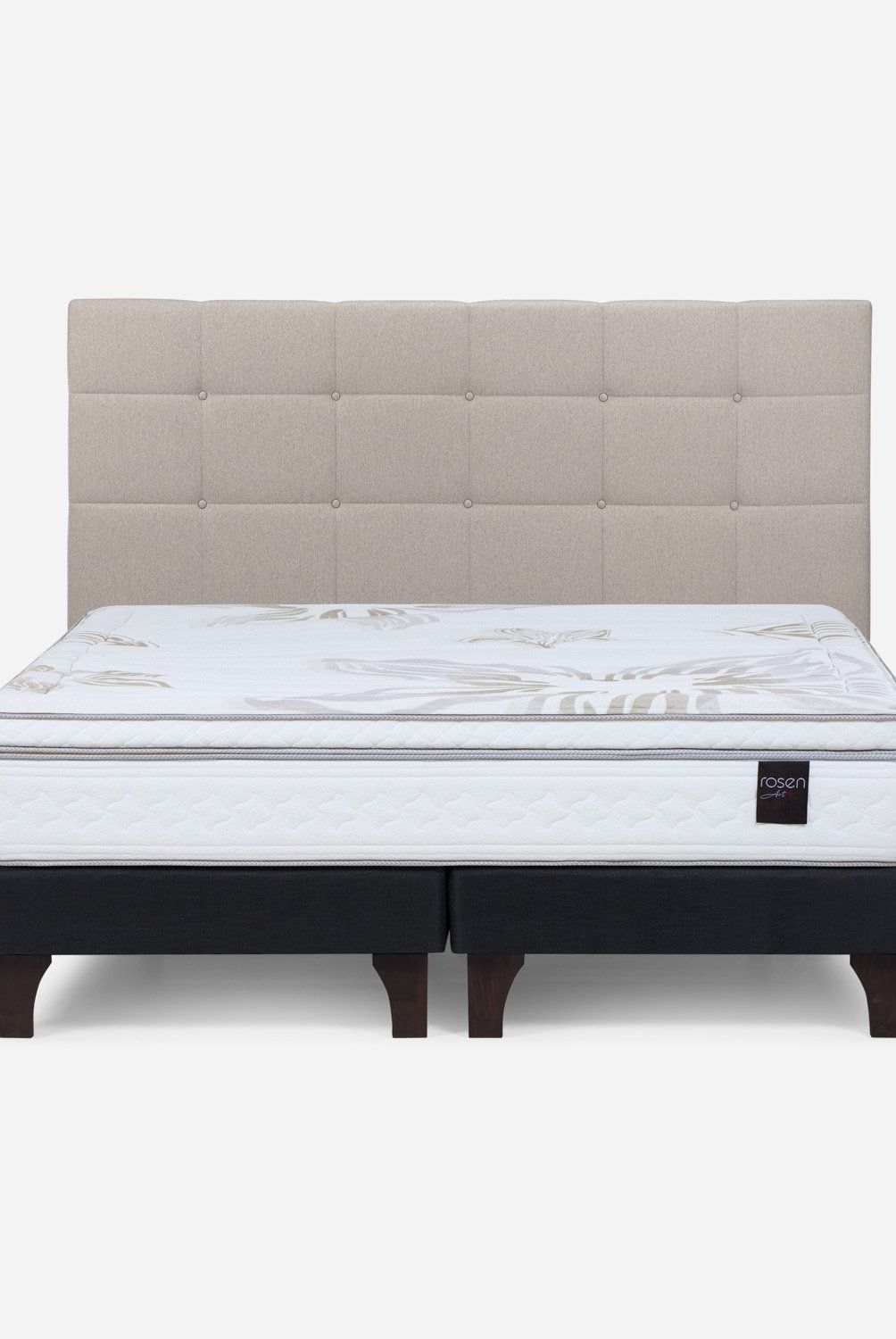ROSEN - Cama Europea Art 4 King + Respaldo Rosen