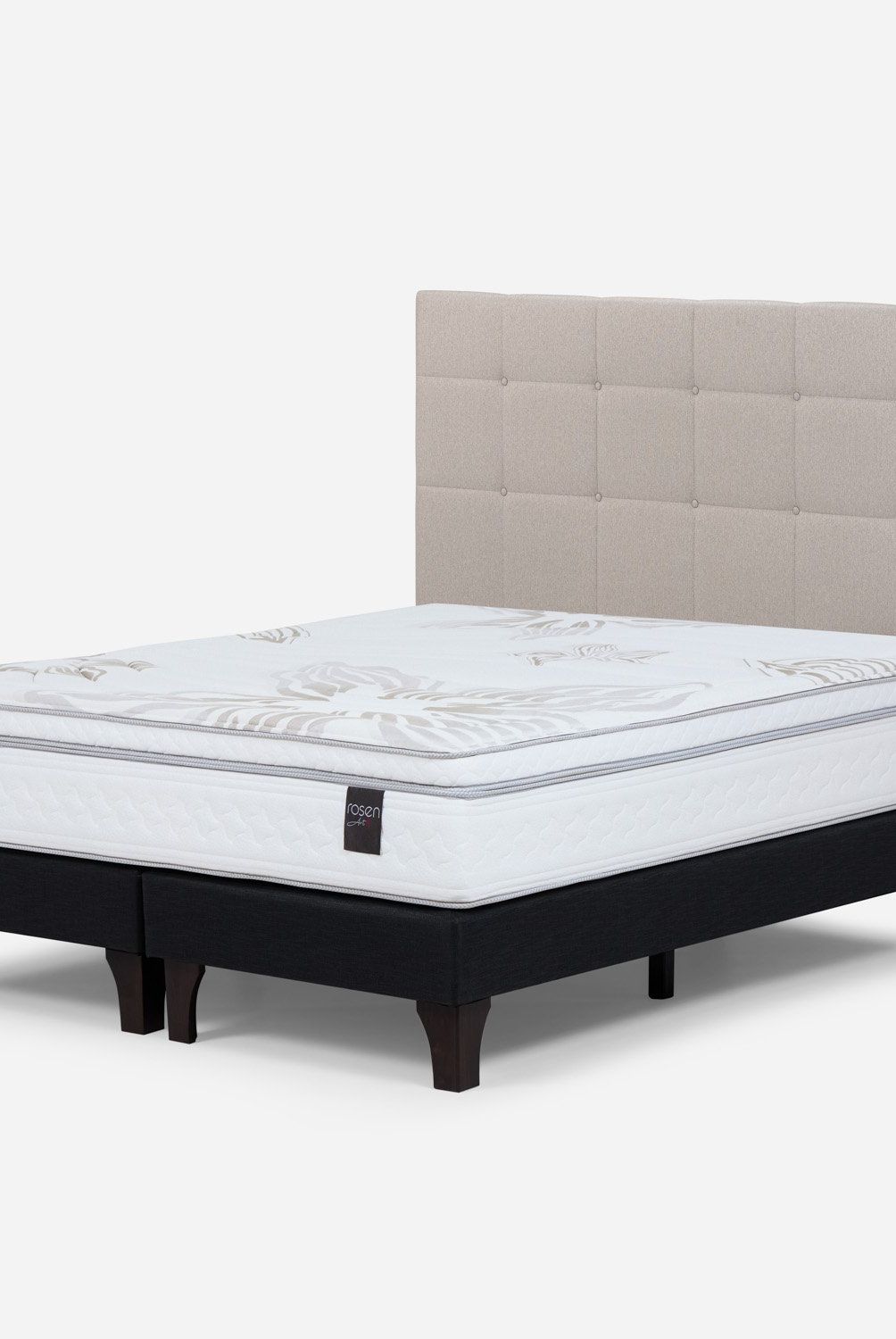 ROSEN - Cama Europea Art 4 King + Respaldo Rosen