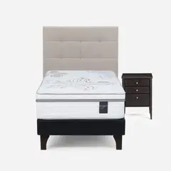 ROSEN - Cama Europea Art 4 1.5 Plazas + Respaldo + Velador