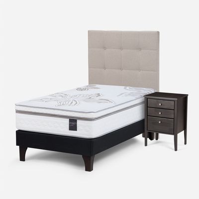 Imagen 2 del producto Cama Europea Art 4 1.5 Plazas + Respaldo + Velador
