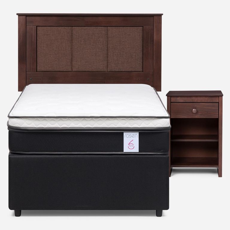 Cama Nido New Style 6 1.5 plazas x 2.00 mt + Respaldo + 1 Velador