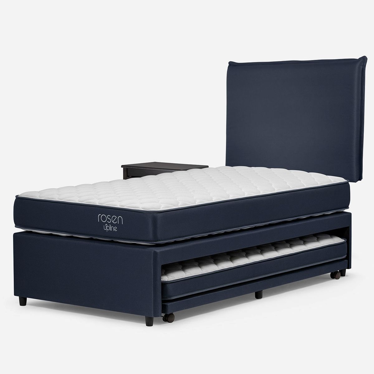 ROSEN - Diván Upline 1.5 Plazas x 2.00mt + Respaldo + 1 Velador Rosen