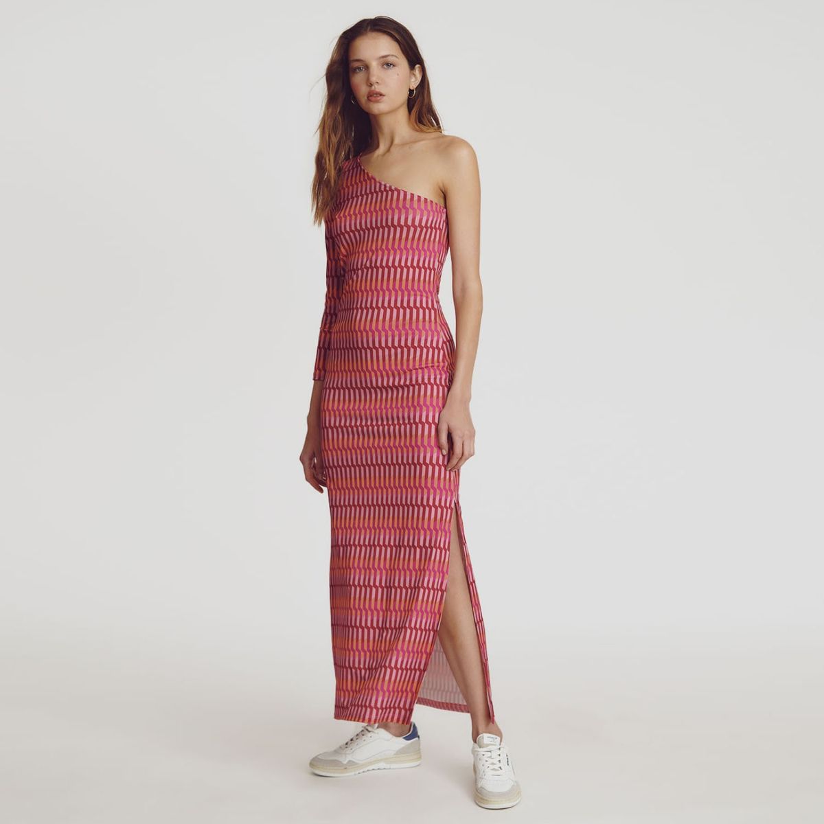 BROWNIE - Vestido Asimétrico Estampado Mujer Brownie