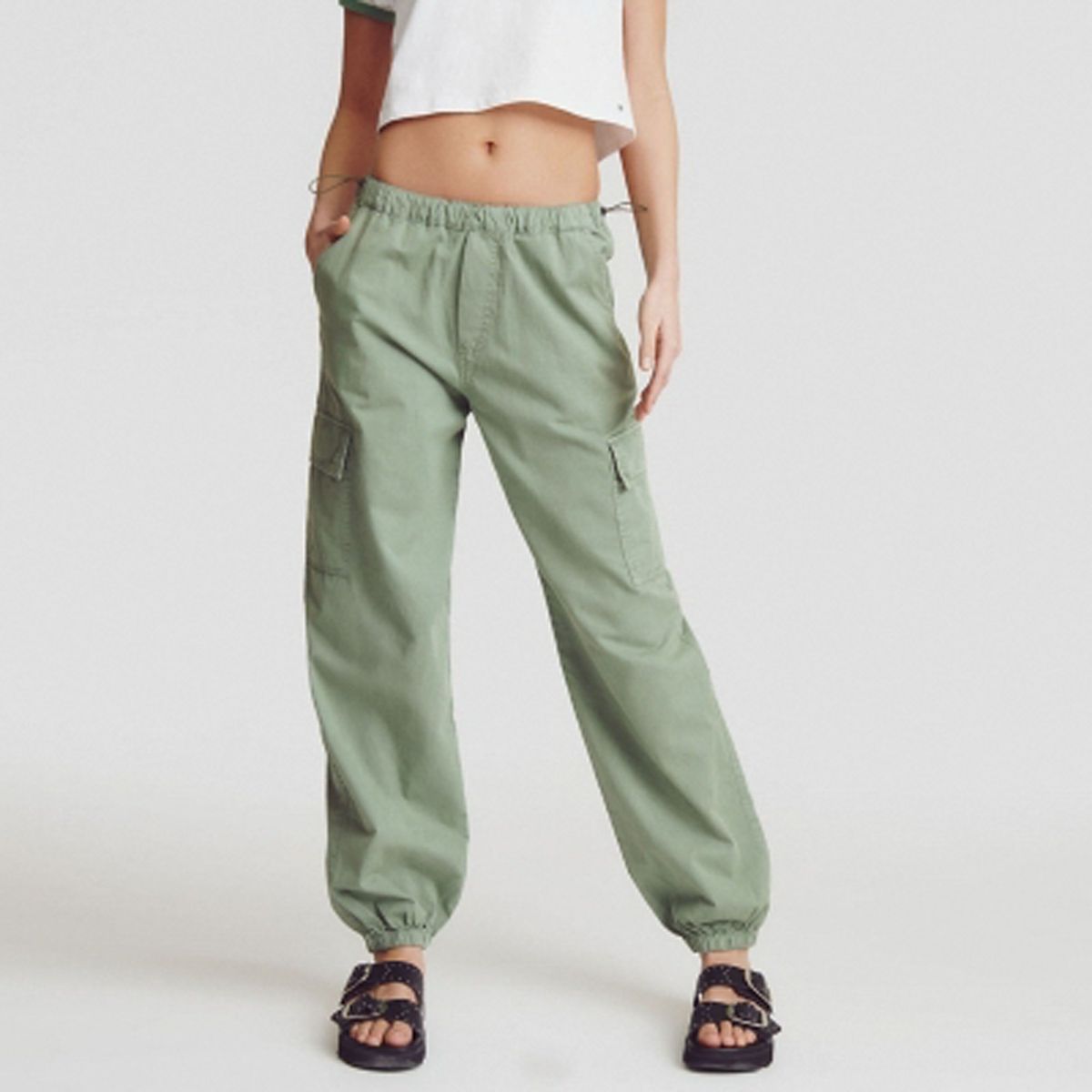 BROWNIE - Pantalón Parachute Cargo Mujer Brownie