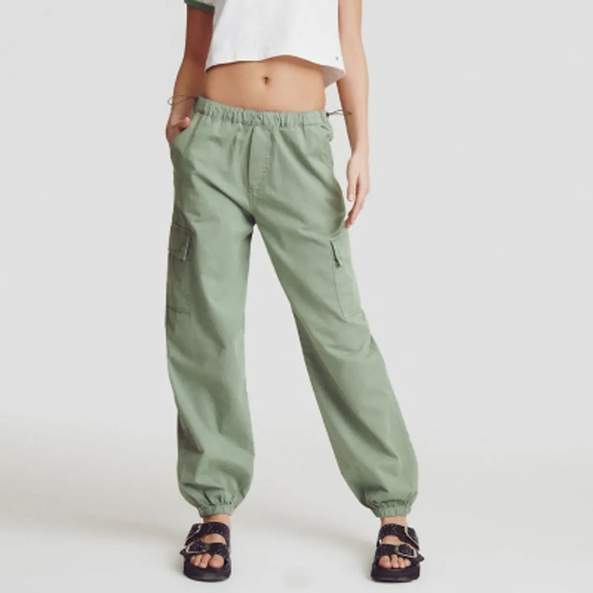 BROWNIE - Pantalón Parachute Cargo Mujer Brownie
