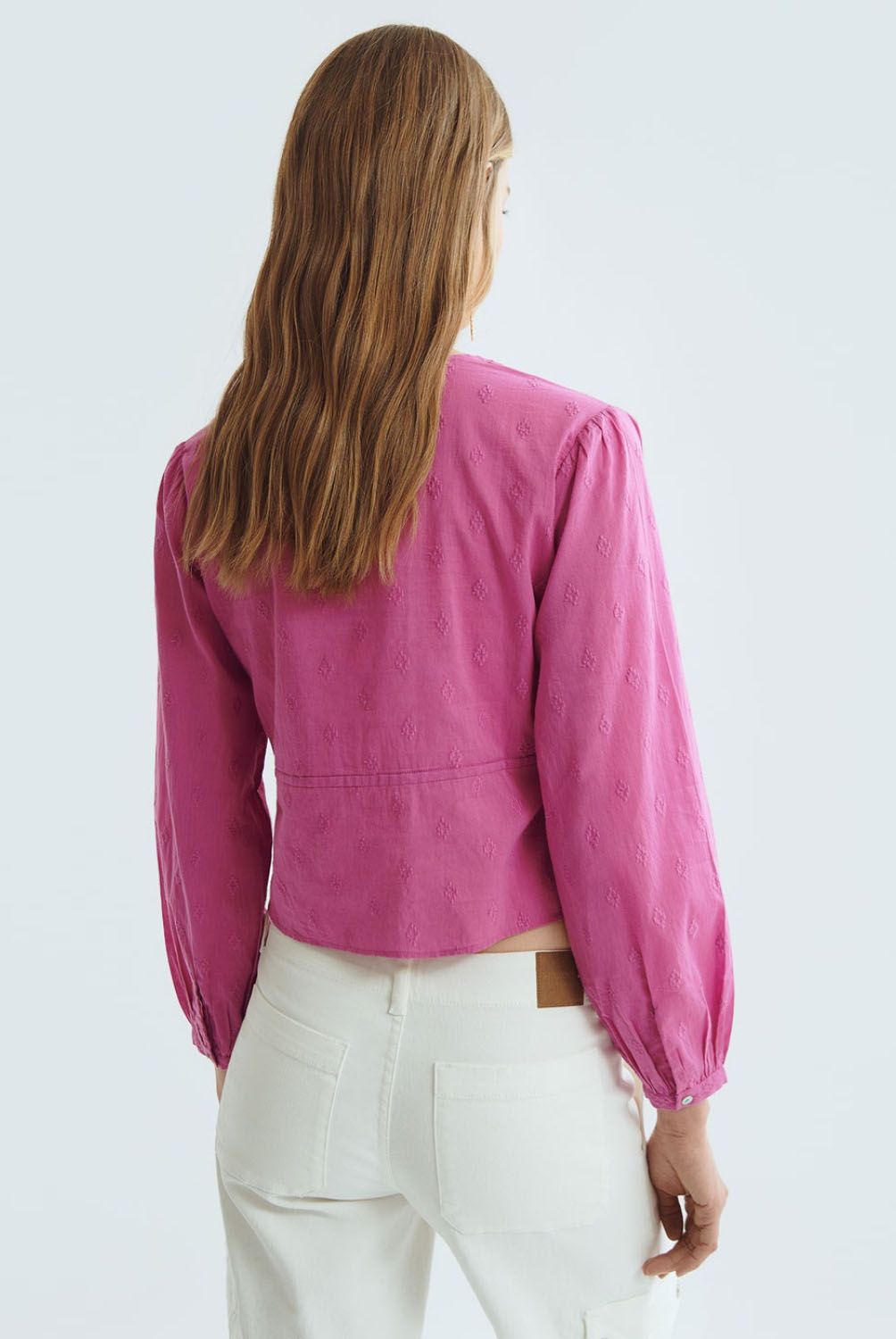BROWNIE - Brownie Blusa Pico Entredos Mujer