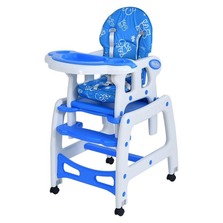 Silla De Comer New Azul 3 En 1