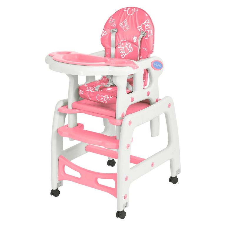 KIDSCOOL Silla De Comer New Rosada 3 En 1