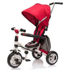 KIDSCOOL - Triciclo Canopy Plegable Rojo