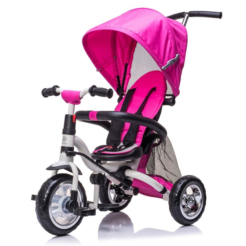 KIDSCOOL - Triciclo Canopy Plegable Rosado Kidscool