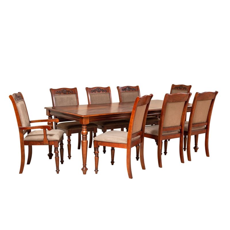 DANIELS - Juego De Comedor Texas 6 Sillas + 2 Sitiales Daniels