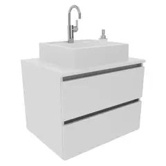 TECNOMOBILI - Mueble Baño Aereo 2 Cajones Blanco