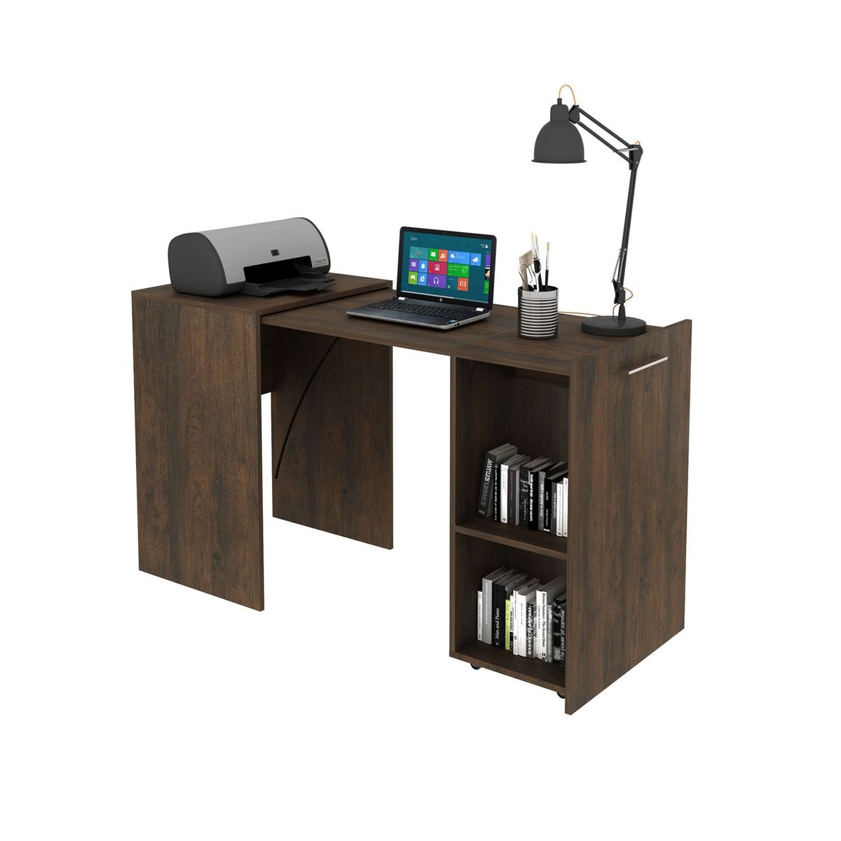 TECNOMOBILI - Escritorio Multifuncional Plegable Rústico Tecnomobili