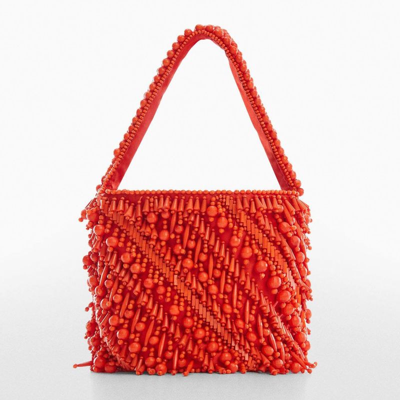 MANGO - Bolso Fiesta Abalorios Combinados  Mujer Mango