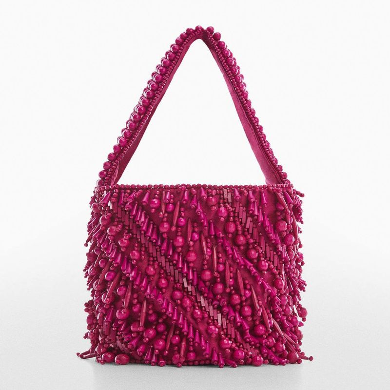 MANGO - Bolso Fiesta Abalorios Combinados  Mujer Mango