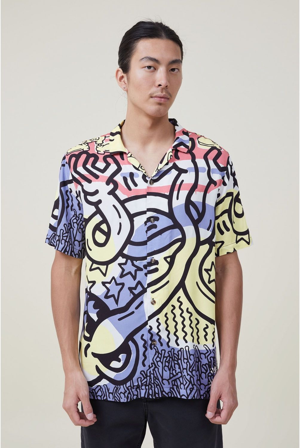 COTTON ON - Camisa Manga Corta Mickey Hombre Cotton On