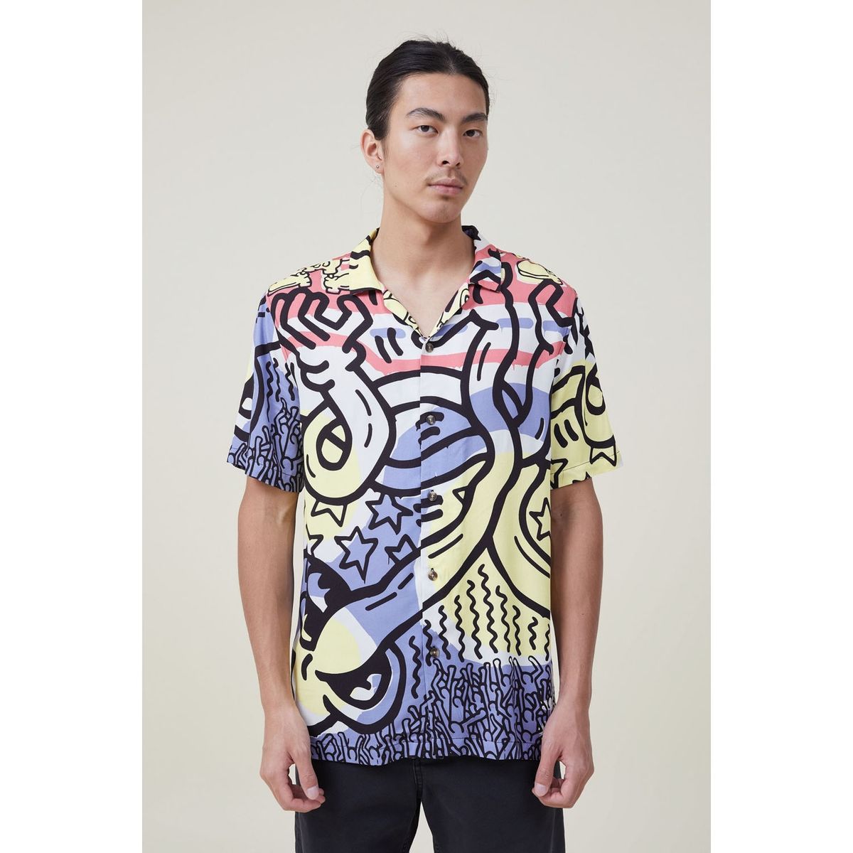 COTTON ON - Camisa Manga Corta Mickey Hombre Cotton On