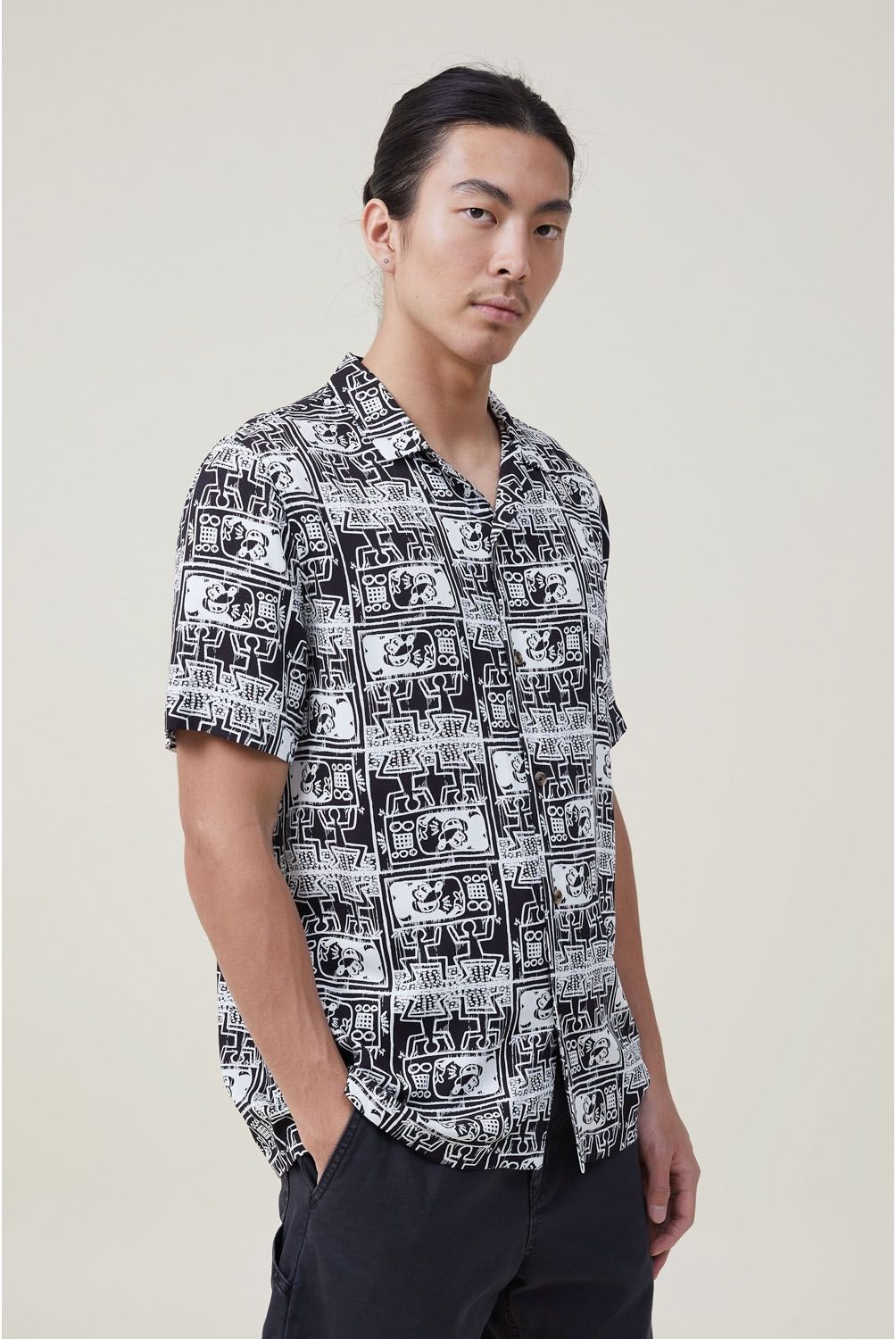 COTTON ON - Camisa Manga Corta Mickey Hombre Cotton On