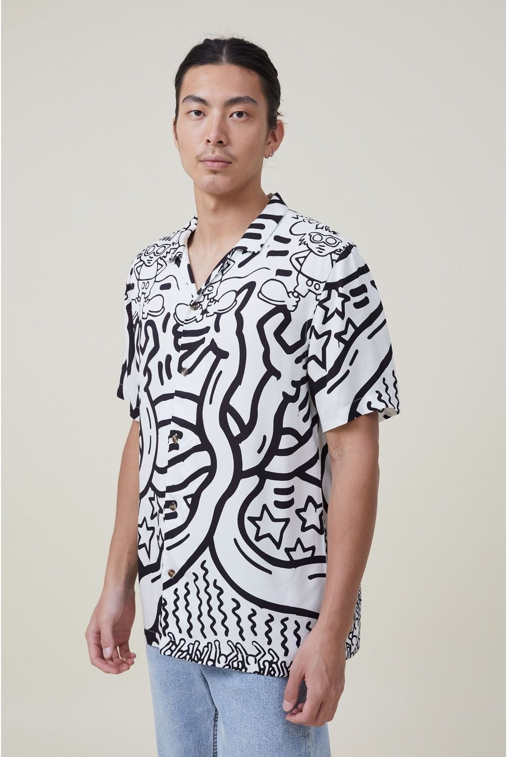 COTTON ON - Camisa Manga Corta Mickey Hombre Cotton On