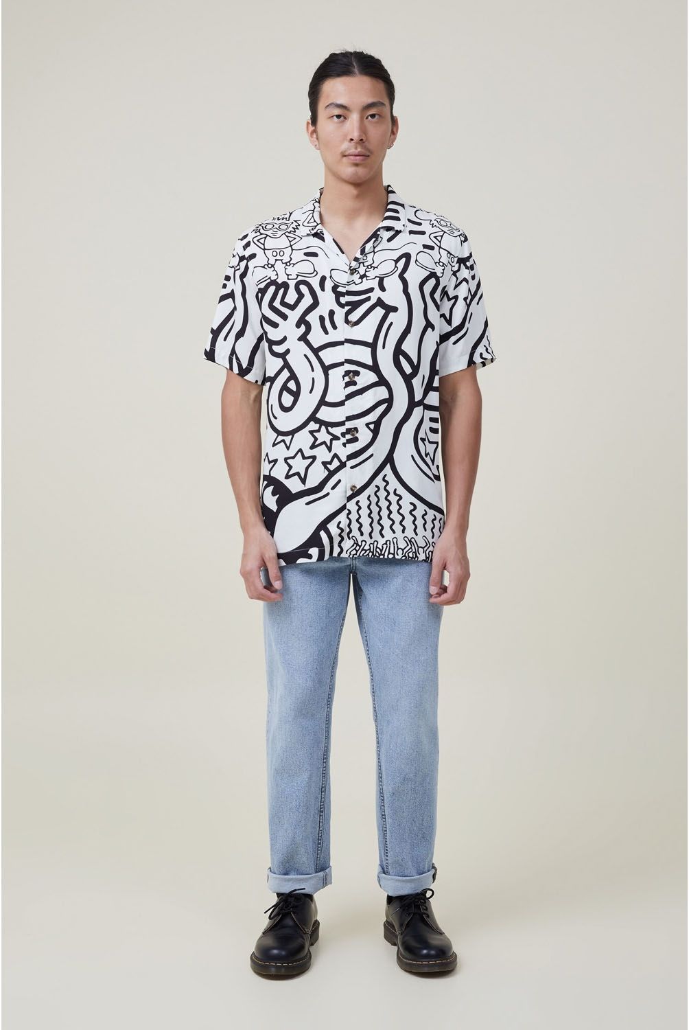 COTTON ON - Camisa Manga Corta Mickey Hombre Cotton On
