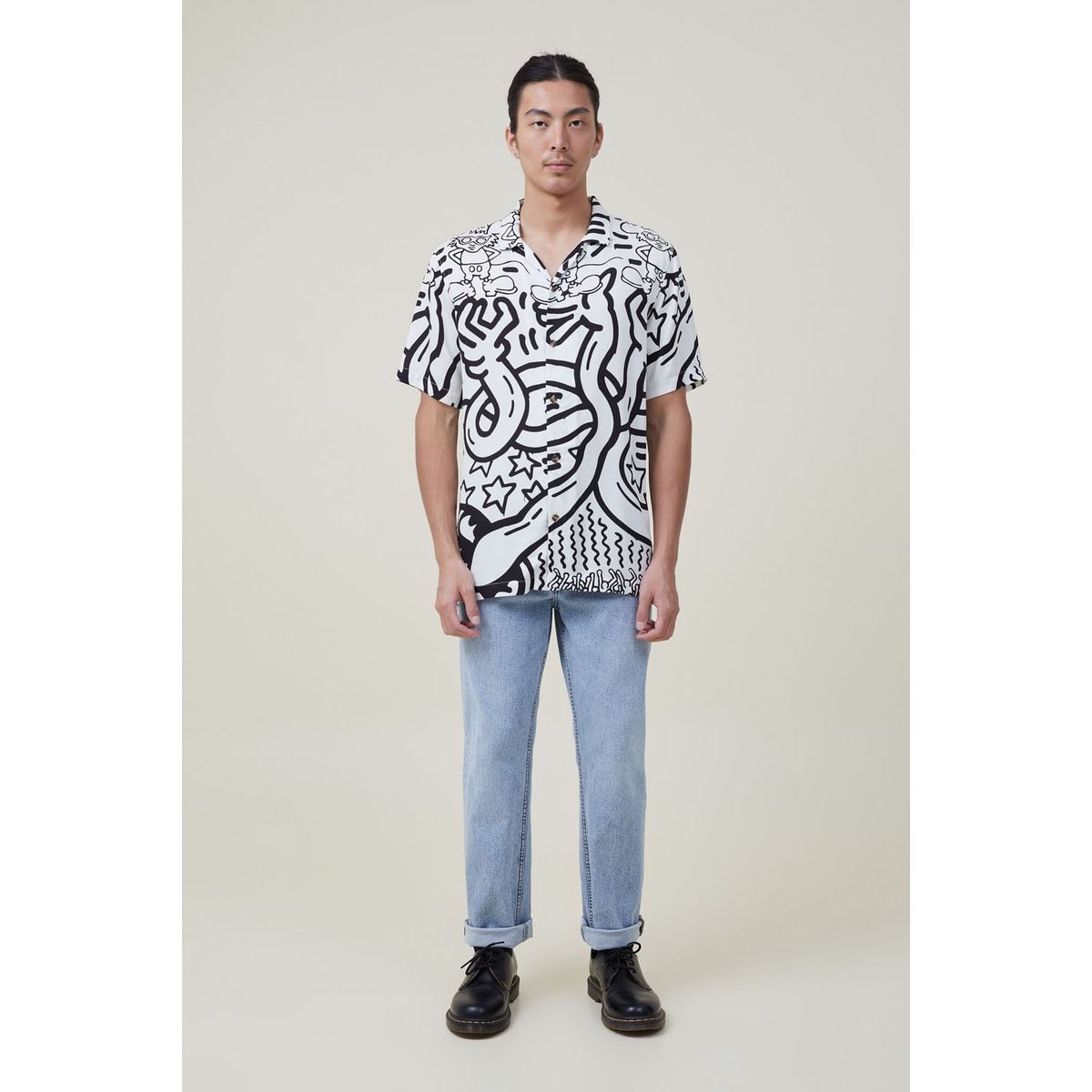 COTTON ON - Camisa Manga Corta Mickey Hombre Cotton On