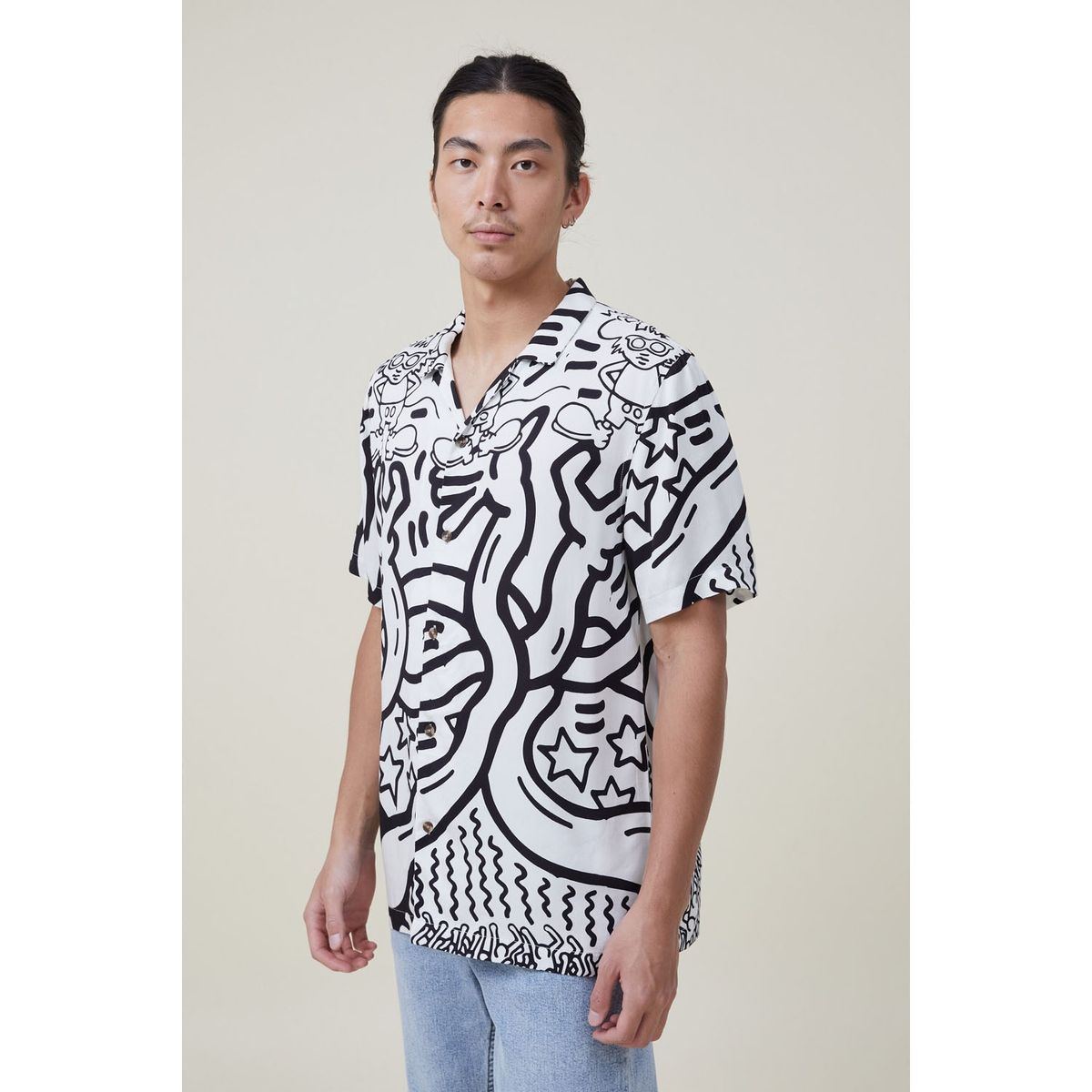 COTTON ON - Camisa Manga Corta Mickey Hombre Cotton On