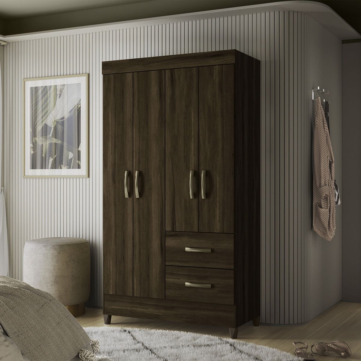 VEKKAHOME - Clóset 4 Puertas Mobi Vekkahome
