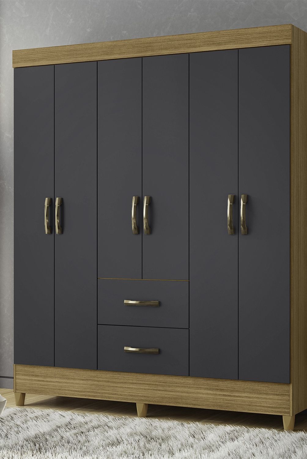 VEKKAHOME - Closet 6 Puertas Mobi Vekkahome