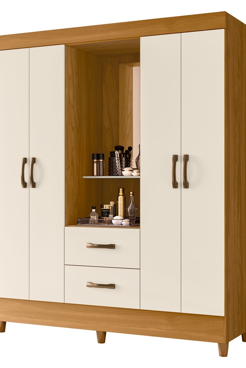 VEKKAHOME - Clóset 4 Puertas 2 Cajones Mobi Capelina Vekkahome