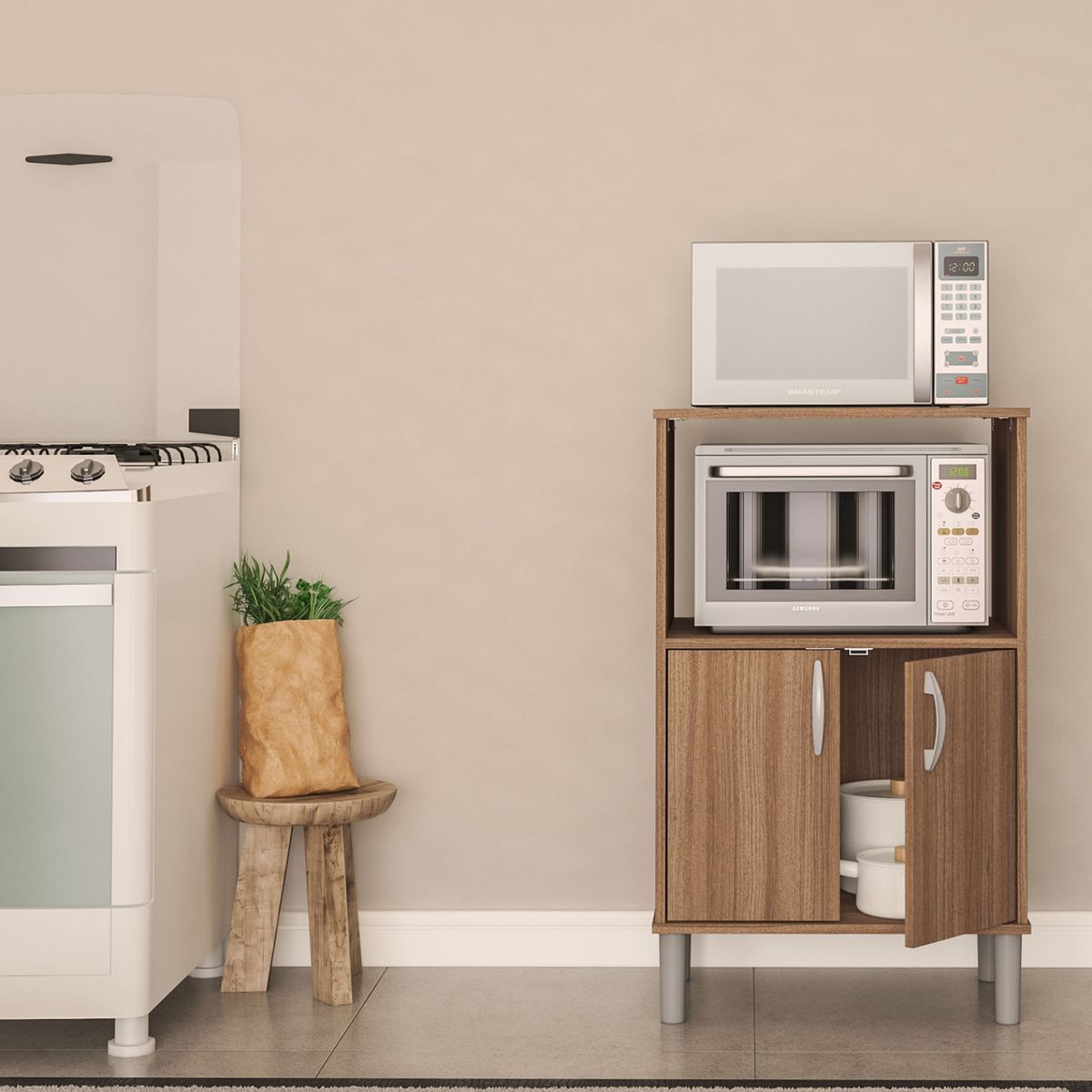 VEKKAHOME - Mueble Cocina Microondas Tara Vekkahome