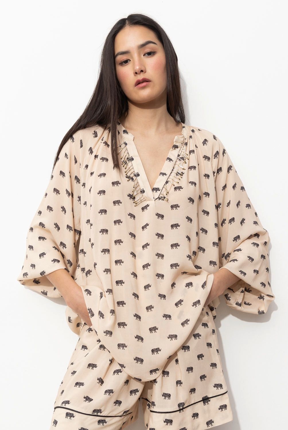 DIXIE - Blusa Estampada Ml Y 3/4 Mujer Dixie