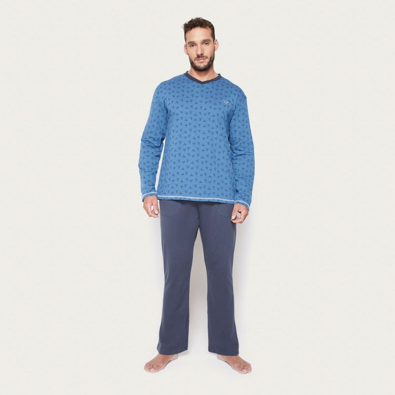 PALMERS - Pijama Manga Larga Hombre Palmers