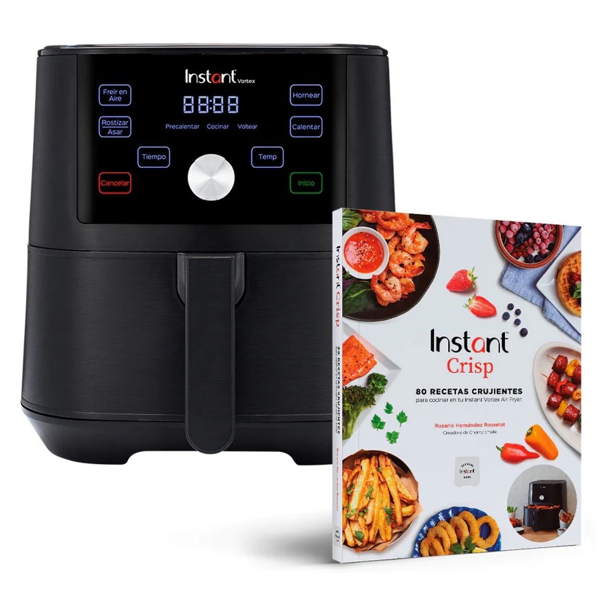 INSTANT POT - Freidora De Aire Instant Vortex 4 En 1 De 5.7 Litros + Libro De Recetas Instant Pot