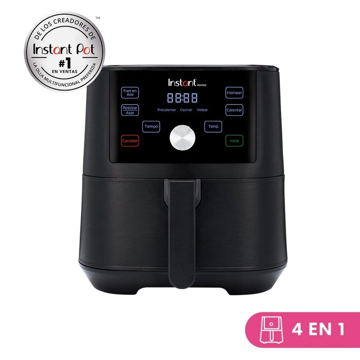INSTANT POT - Freidora De Aire Instant Vortex 4 En 1 De 5.7 Litros + Libro De Recetas Instant Pot