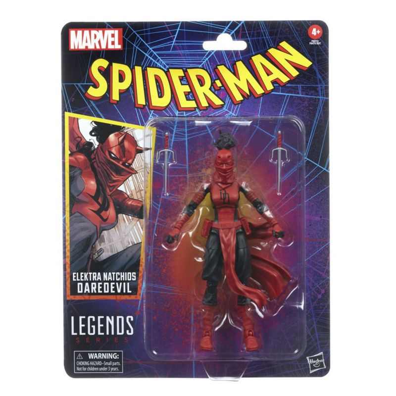 MARVEL - Figura de Acción Spiderman Legends Series Elektra Natchios Daredevil Marvel